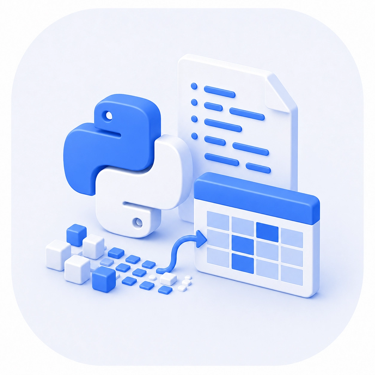 Python and data processing icon